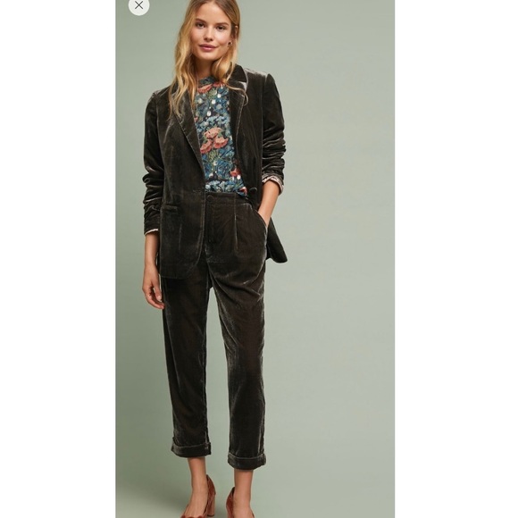 Anthropologie velvet pants - Picture 2 of 2